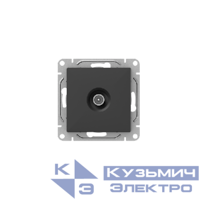 Розетка телевизионная оконечная TV СП Эпика механизм черн. EKF UP1-SOB-TV-3