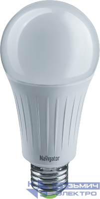 Лампа светодиодная 61 282 NLL-A70-20-230-4K-E27 20Вт грушевидная матовая 4000К нейтр. бел. E27 1600лм 176-264В Navigator 61282