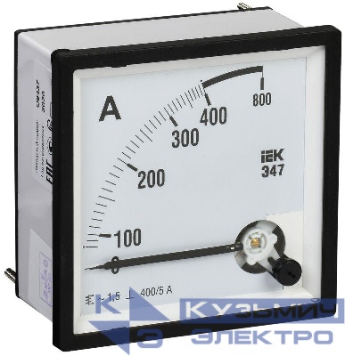 Амперметр Э47 72х72мм 400/5А кл. точн. 1.5 IEK IPA10-6-0400-E