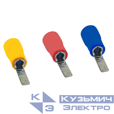 Наконечник штыревой плоский НШпИ OptiKit T-Shp-PVC-1.5-2.5 (уп.100шт) КЭАЗ 278021