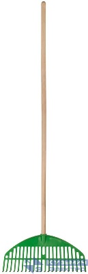 Грабли веерные "Оазис" 22 зуба 440мм с деревянным черенком пластик. 76947