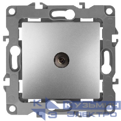 Розетка телевизионная одиночная TV 1мод. Эра12 12-3101-03 IP20 алюм. Эра Б0014707