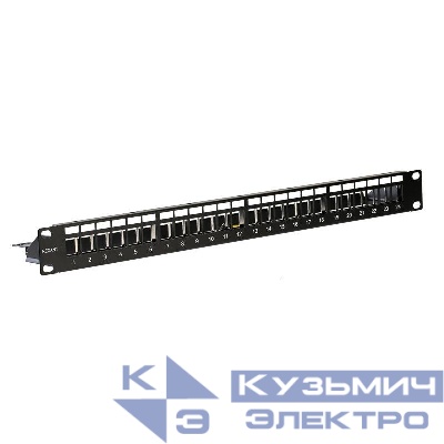 Панель коммутационная наборная 19дюйм 1U 24 порта STP Rexant PRO 02-0054