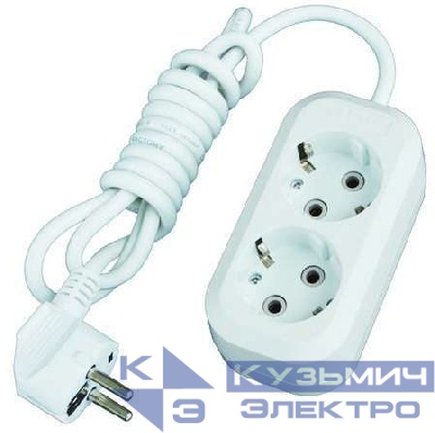 Удлинитель 2х7м с заземл. 10А IP20 Е-302 ПВС 3х1 АБС-пластик UNIVersal 9631975