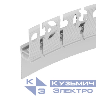 Профиль PLINTUS-FANTOM-BENT-H20-SIDE-2000 WHITE L2000 алюм. Arlight 043674(1)