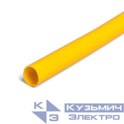 Трубка термоусадочная ТНТ-4/2 в метровой нарезке желт. (уп.50м) КВТ 82967
