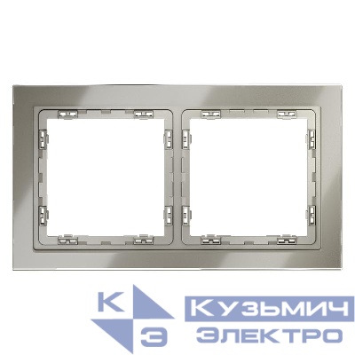 Рамка 2-м S70 стеклян. шелк Voltum VLS110204