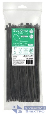 Стяжка кабельная 380х7.6 черн. (уп.100шт) SE IMT38076B