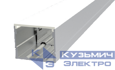 Профиль алюминиевый для LED ленты AC230В накладной 2440х20х20мм (максимальная ширина ленты 14.9 мм) с опаловым рассеив. и комплектом стальных монтажных скоб (8шт) VARTON V4-R0-70.0001.KIT-2302