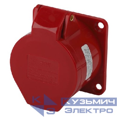 Розетка стационарная внутренняя 415 3Р+РЕ+N 16А 380В IP44 (20/120/1440) ЭРА Б0032869