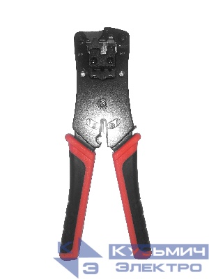 N-N468B Инструмент для обжима (кримпер) 8p8c(RJ-45), 6p6c(RJ-12), 6p4c(RJ-11), 4p4c, 4р2с параллельного действия, NETKO Optima