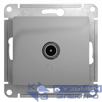 Розетка телевизионная TV Glossa коннектор механизм алюм. SE GSL000393