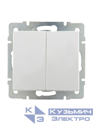 Выключатель 2-кл. СП Rain IP20 механизм бел. LEZARD 703-0288-101