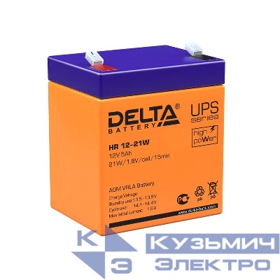 Аккумулятор UPS 12В 5А.ч HR 12-21 W Delta 4614010630002