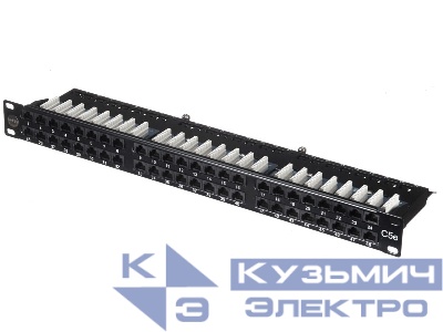 Патч-панель UTP, 19", 48 портов RJ45, cat.5е, 1U, Dual Type, компактная, NETKO Expert CKC