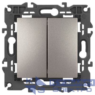 Переключатель перекрестный 2-кл. Elegance 14-1112-16 250В 10АХ титан Эра Б0065798