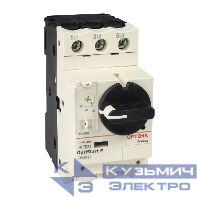 Выключатель автоматический OptiStart P GV2P02 с уставкой расцепителя 0.16-0.25А КЭАЗ 372896