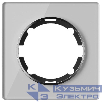 Рамка 1-м Garda стеклянная сер. 2E52101302 OneKeyElectro 2234934