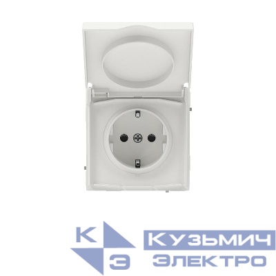 Розетка силовая KANT IP44 2P+E защ. шторки с крышкой бел. песок DKC 7010013