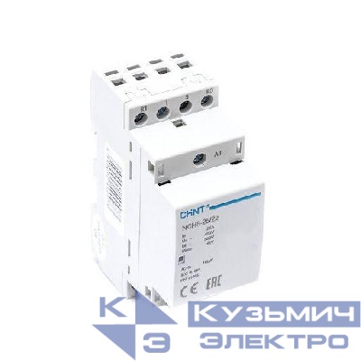 Контактор модульный NCH8-25/22 25А 2НЗ+2НО AC 230В 50Гц (R) CHINT 256091