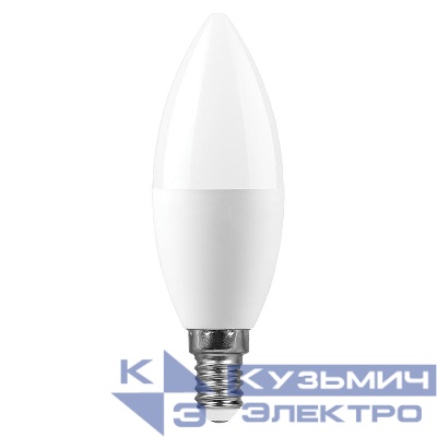 Лампа светодиодная LB-980 15Вт C37 свеча 6400К E14 230В FERON 52074