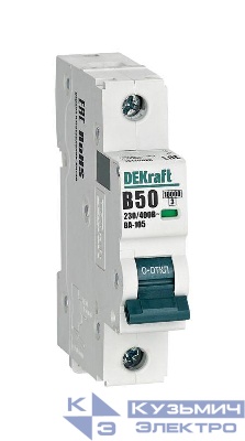 Выключатель автоматический модульный 1п B 63А 10кА ВА-105 DEKraft 13111DEK