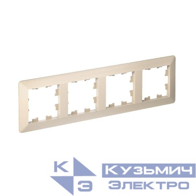 Рамка 4-м AtlasDesign Air беж./дым. бел. SE ATN220204