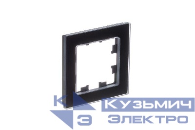 Рамка 1-м AtlasDesign Nature натур. стекло черн. SE ATN361001