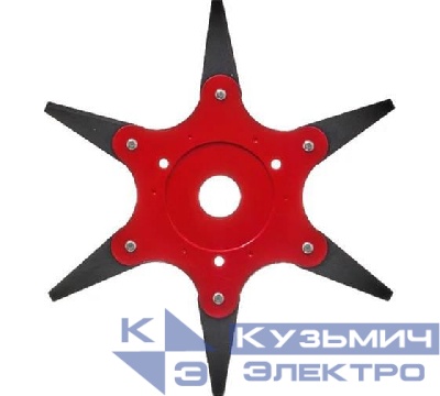 Diamond Industrial Диск для триммеров 245 х 25,4 мм, 6 выкидных ножей, металл Diamond Industrial 0