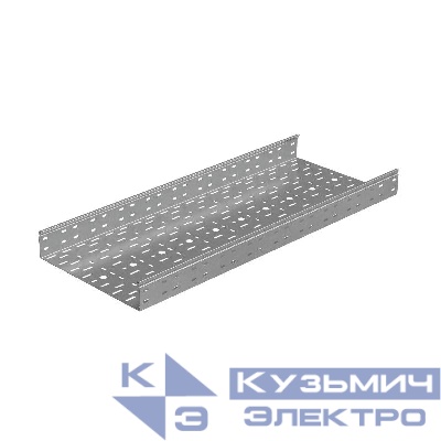 Лоток листовой перфорированный 400х80 L3000 сталь 1.2мм "СТАНДАРТ ПЛЮС" LPEplus80-400-1.2-3000 INOX304 КМ PL5049