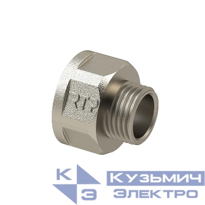 Переходник латунь внутр./наружн. резьба 3/4х1/2дюйм никель (инд. упак.) RTP 34917