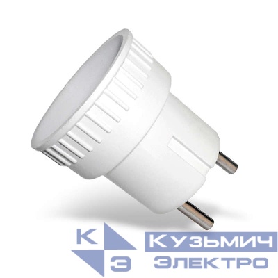 Адаптер-переходник без заземл. 6А 250В (еврослот) бел. UNIVersal А109