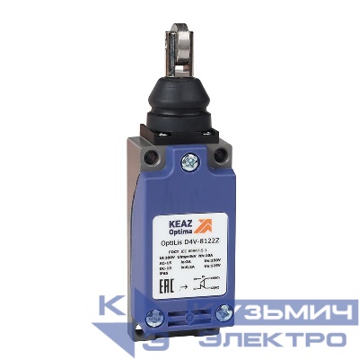 Выключатель концевой OptiLiS D4V-8122Z толкатель роликовый поперечный метал. XCKP2103P16 КЭАЗ 378685