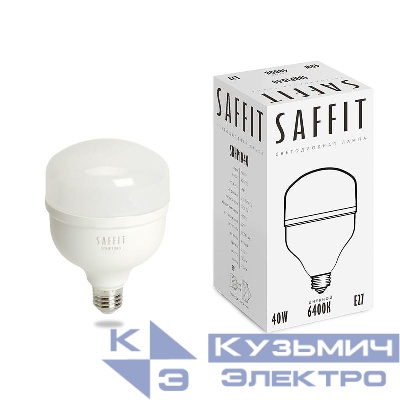 Лампа светодиодная SBHP1040 40Вт T100 6400К E27 230В SAFFIT 55093