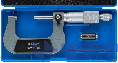 Микрометр наружный 25-50мм/0.01мм FIT 19910