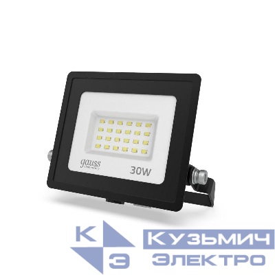 Прожектор светодиодный Elementary 30Вт IP65 6500К 2550лм PROMO G3 черн. GAUSS 613100330P