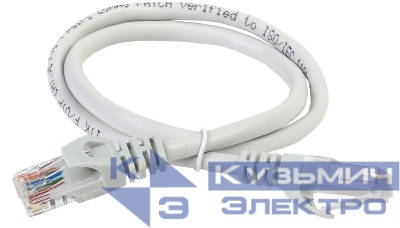 Патч-корд кат.5E UTP LSZH 10м сер. ITK PC01-C5EUL-10M