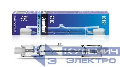 Лампа галогенная J78 100Вт линейная R7s 3000К 240В лин. 78мм Camelion 2932