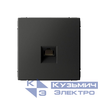 Розетка компьютерная ArtGallery RJ45 кат.6A механизм базальт SE GAL001486