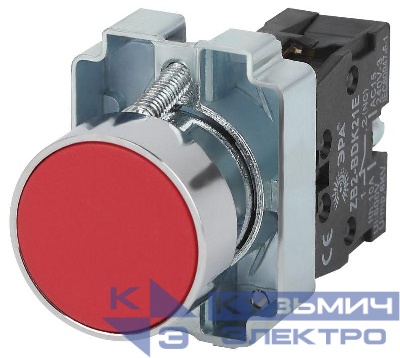 Кнопка управления LAY5-BA42 без подсветки красн. 1р BBT61-BA-K04E ЭРА Б0045667