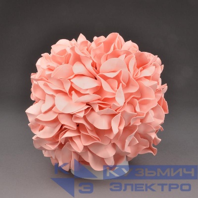 Светильник Гортензия ULW-R07 T/3000K/150C/A белый/лосось с лампой в/к E27 3000К плафон D150мм прозр. основание бел. Uniel UL-00007228