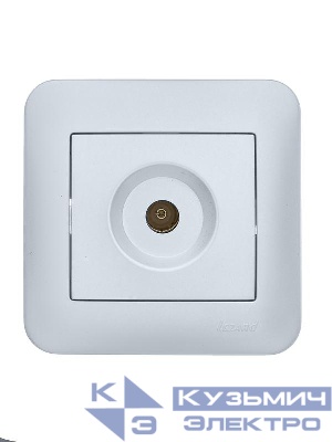 Розетка телевизионная проходная TV СП ASTI IP20 в сборе жемчуж./бел. перламутр. LEZARD 7081-3030-129