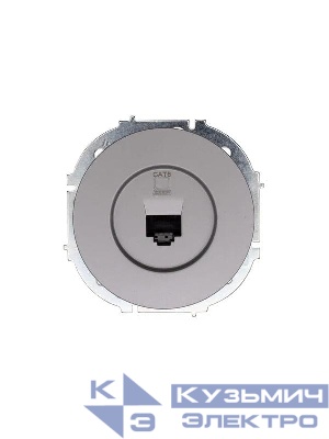 Розетка компьютерная СП OSEN RJ45 кат.6 механизм сер. матов. LEZARD 743-7488-140