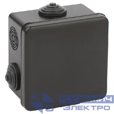 Коробка распаячная ОП 80х80х50мм с гермовводами 7 входов IP54 черн. KOR-80-80-50-7g-B Эра Б0061782