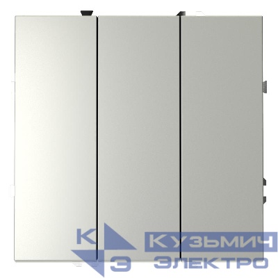 Выключатель 3-кл. СП S70 10А механизм сталь Voltum VLS030105