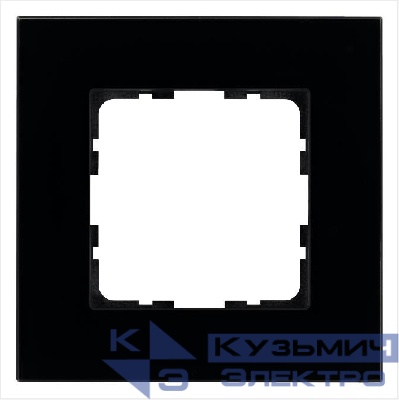 Рамка 1-м G-Glass стекло черн. Black Glass Jasmart G1001GB