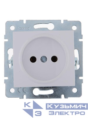 Розетка 1-м СП Karina 16А IP20 без заземл. керамика механизм бел. LEZARD 707-0288-121