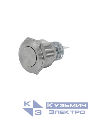 Выключатель кнопочный GQ22-L-11/S 1НО+1НЗ цилиндр d22мм IP65 метал. Электротехник ET020089