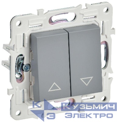 Выключатель жалюзи SKANDY 10А SK-V12Gr сер. IEK SK-V15-0-10-K03