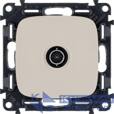 Розетка телевизионная TV 1-м Valena Allure 0-2400МГц с топологией "звезда" с лицев. панелью механизм сл. кость Leg 753851